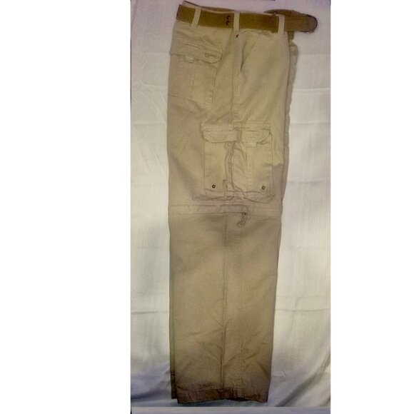 Plugg cargo khaki pants w/ option of making them shorts by unzipping legs 38/32 - Picture 1 of 15